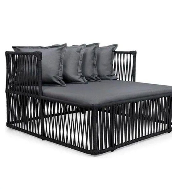 Chaise com corda náutica para varanda